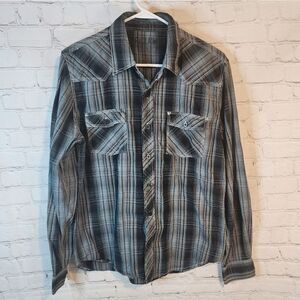 Men's Reclaim longsleeve button-down shirt, size Medium
